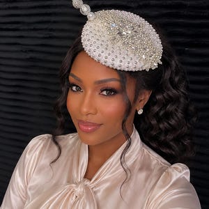 Rhinestone Fascinator - Etsy display picture 3