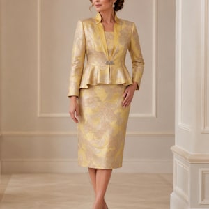 Gold Peplum Dress
