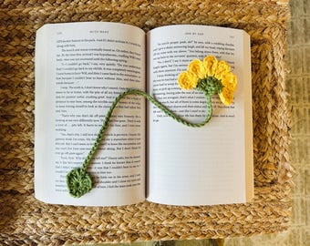 Crocheted Crushed Flower Bookmark
