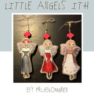 ITH little SOFT ANGELS, 3 different cute and easily stitched machine embroidery designs for versatile use, for the 5 x 7 hoop