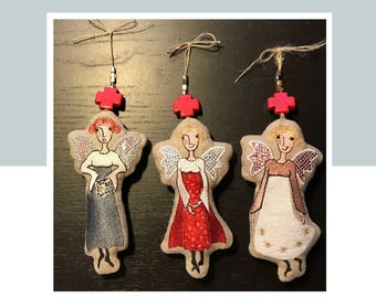 ITH little SOFT ANGELS, 3 different cute and easily stitched machine embroidery designs for versatile use, for the 5 x 7 hoop