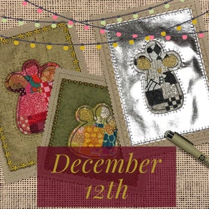 3 cartões ITH Scrap Angels - Um anjo por dia - 10 de dezembro no evento de Natal de fruBlomgren 2018 - preço especial até 13 de dezembro, o design chega
