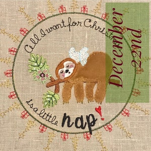 DETAILED ANGEL SLOTH - Design for embellishing your textile projects, gifts etc.- December 22nd in fruBlomgren&#39;s Christmas Event 2018