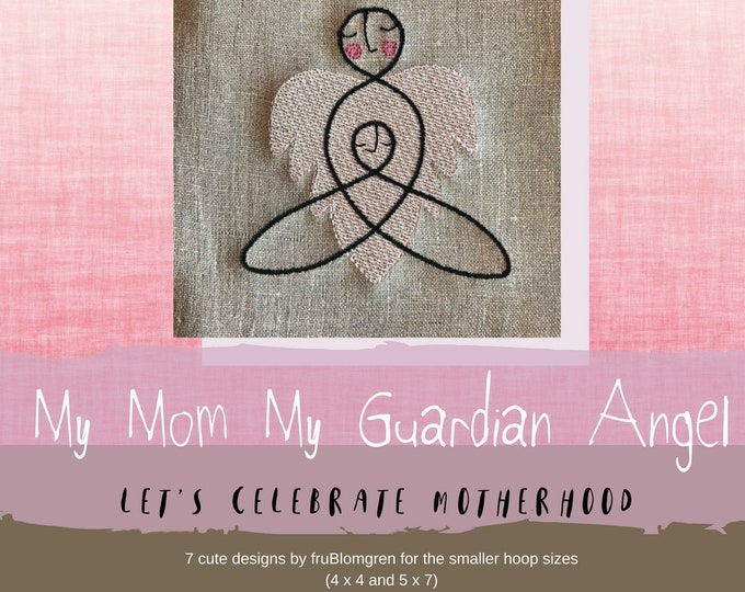 Motherhood - Mum's Day, 7 small, lightstitched Machine Embroidery Designs inspired by the Celtic symbol for Motherhood and a Guardian Angel