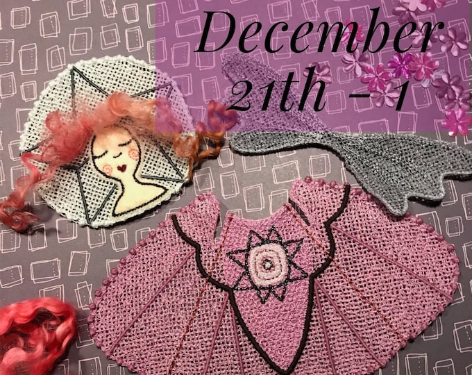 Unique Small Free Standing Lace Angel - December 21th in fruBlomgren's Christmas Event 2018 - 3 parts/1 Angel