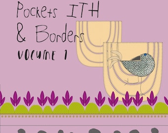 POCKETS ITH and BORDERS vol. 1 for hems on garments, Appliqué Pockets, with and without bird motifs, various sizes, customise you clothes