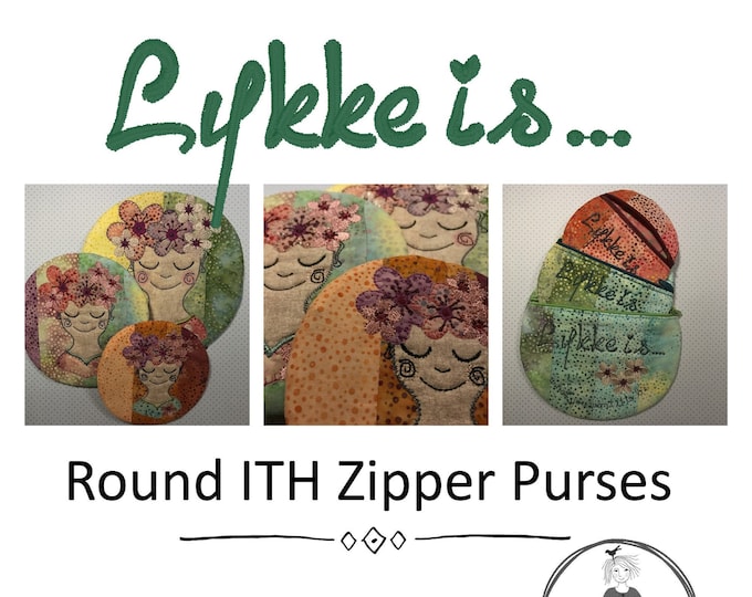 3 Blooming ROUND ITH Zipper Purses - My Marianne is Blooming with Sakuras and Lykke - Patterns for 3 Purses incl. tutorial
