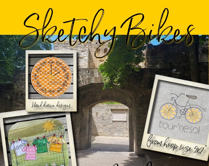 Tour O'clock and Tour Jerseys ... Appliqué designs, a cute MugRug and a textile Clock to announce that Tour de France is around the corner