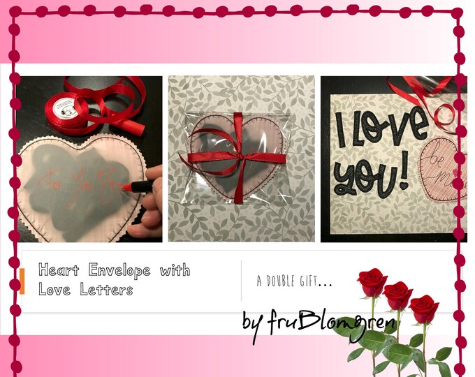 DIY HEART ENVELOPE with freestanding lace Love Letters - A perfect, easy made gift for your love - for Valentine or other lovely occisions