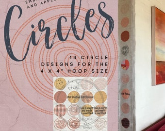 12 + 2 Decorative Circles for your Embroidery Machine - Stitches and Appliqués - Mix and Match - for the 4x4" hoop - Multiple Usage Designs