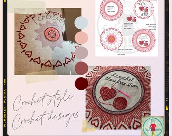 Crochet style Machine embroidery - Designs inspired by Chrysanthemums and fireworks - a tribute to the first day of the year + BONUS PACK