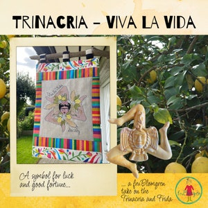 Trinacria/Triskelion - Viva la Vida - Het embleem van de FruBlomgren-stijl van Sicilië om op je borduurmachine te maken - 5 varianten - 6 x 6" en 8 x 8"
