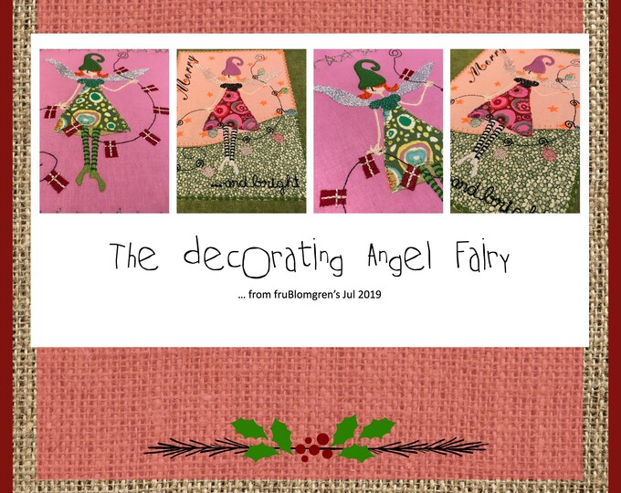 Appliqué Angel Fairy - hand drawn design - My decorating Angel Fairy - 3 designs - 2 motifs and an ITH Card design
