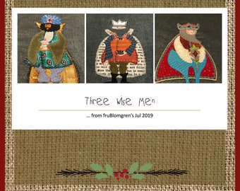 Three Wise Men Machine Embroidery Designs - Appliqué and Glitter (Digital Download)