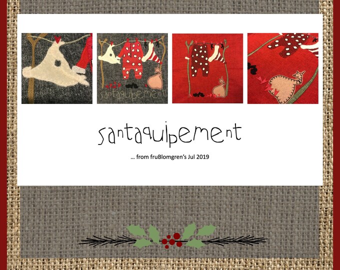 SANTA GEAR - SANTAQUIPEMENT - Santa's preparations for Christmas - 2 detailed, hand drawn, whimsical Machine Embroidery Designs