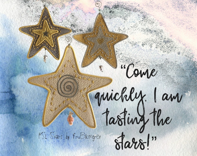 Freestanding Lace Stars - FSL Stars in 3 variants and 3 sizes - 9 versatile Machine Embroidery Designs for Christmas Hygge