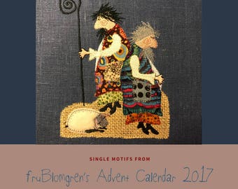 DESIGNS from fruBlomgren's Advent Calendar. Machine Embroidery Design. DIY. Shepherds . Appliqué. 2 designs
