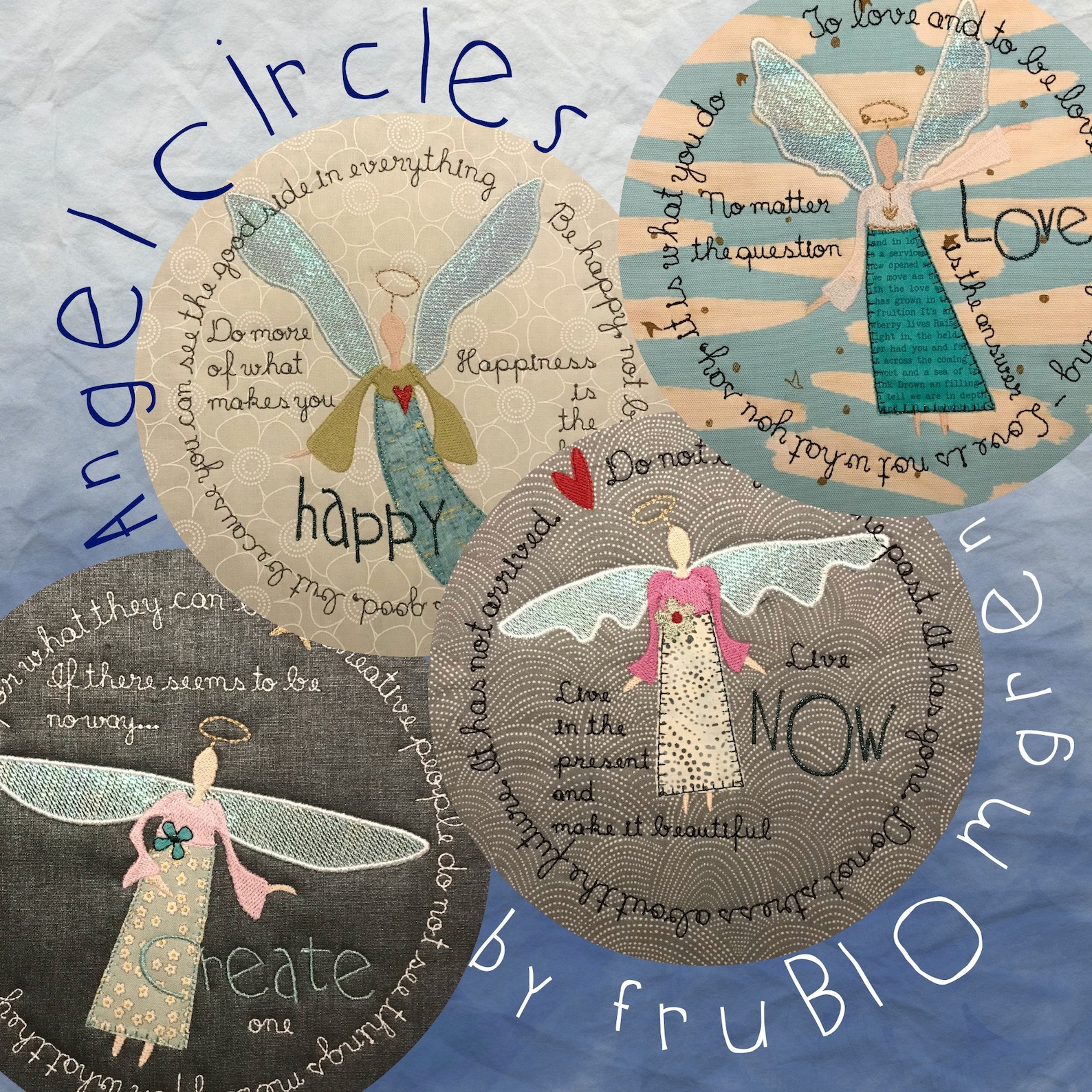 ANGEL CIRCLES - 4 Round Angel Circles for the 8x8