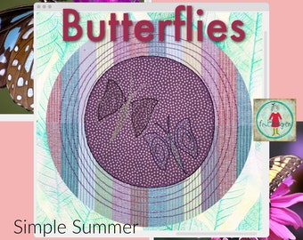 Beautiful Butterflies - 15 Simple, fun to sew Machine Embroideries for your textile Summer Creations - Hand drawn - many sizes and variants