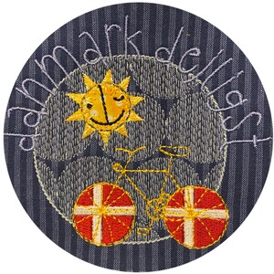 5 Round Machine Embroidery designs Summer and Sun Tour de France Denmark Powered by optimism and happiness zdjęcie 7