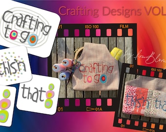 4 Machine Embroidery Designs, Easy Made, Crafting to go, This'n That, Dots on the row - hand made designs for your craft projects