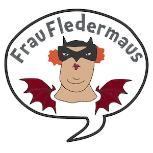 Whimsical Frau Fledermaus patches big and small to customise your favourite clothes image 1