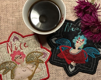 4 ANGEL MUGRUGS ITH - An Angel a Day - December 6th in fruBlomgren's Christmas Event 2018 - Naughty or Nice - 2 sizes - 4 motifs