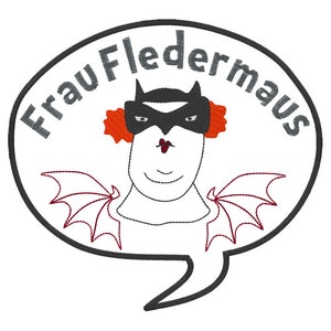 Whimsical Frau Fledermaus patches big and small to customise your favourite clothes image 3