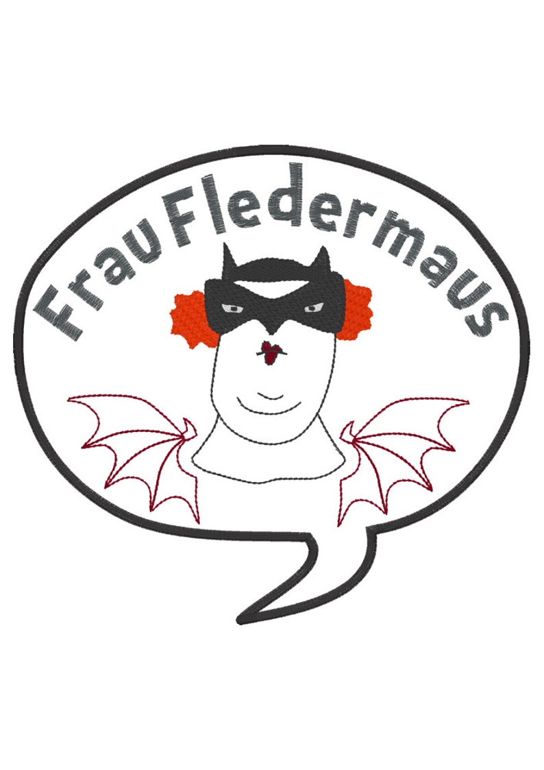 Whimsical Frau Fledermaus patches big and small to customise your favourite clothes image 3