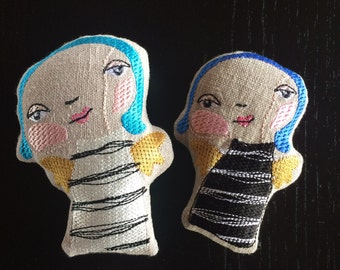 Angel Lotta - Little soft every-day angel ITH, Machine embroidery design for 4 different angels in two sizes. Instant Download