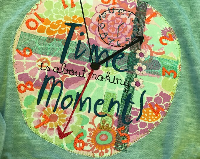 Single design: TIME is about making MOMENTS, for the 8 x 8" hoop, Instant Download