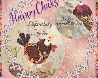 A Hen and Rooster "REMEMBER TO BE" pattern - 3 designs for embroidery machine- Farm animals embroidery design-Chicken Applique design