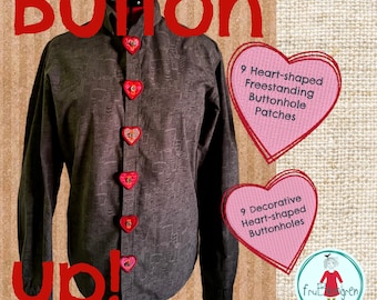 Embroidered Buttonholes – Machine Embroidery Designs | Hand-drawn, Heart-shaped, Functional & Decorative