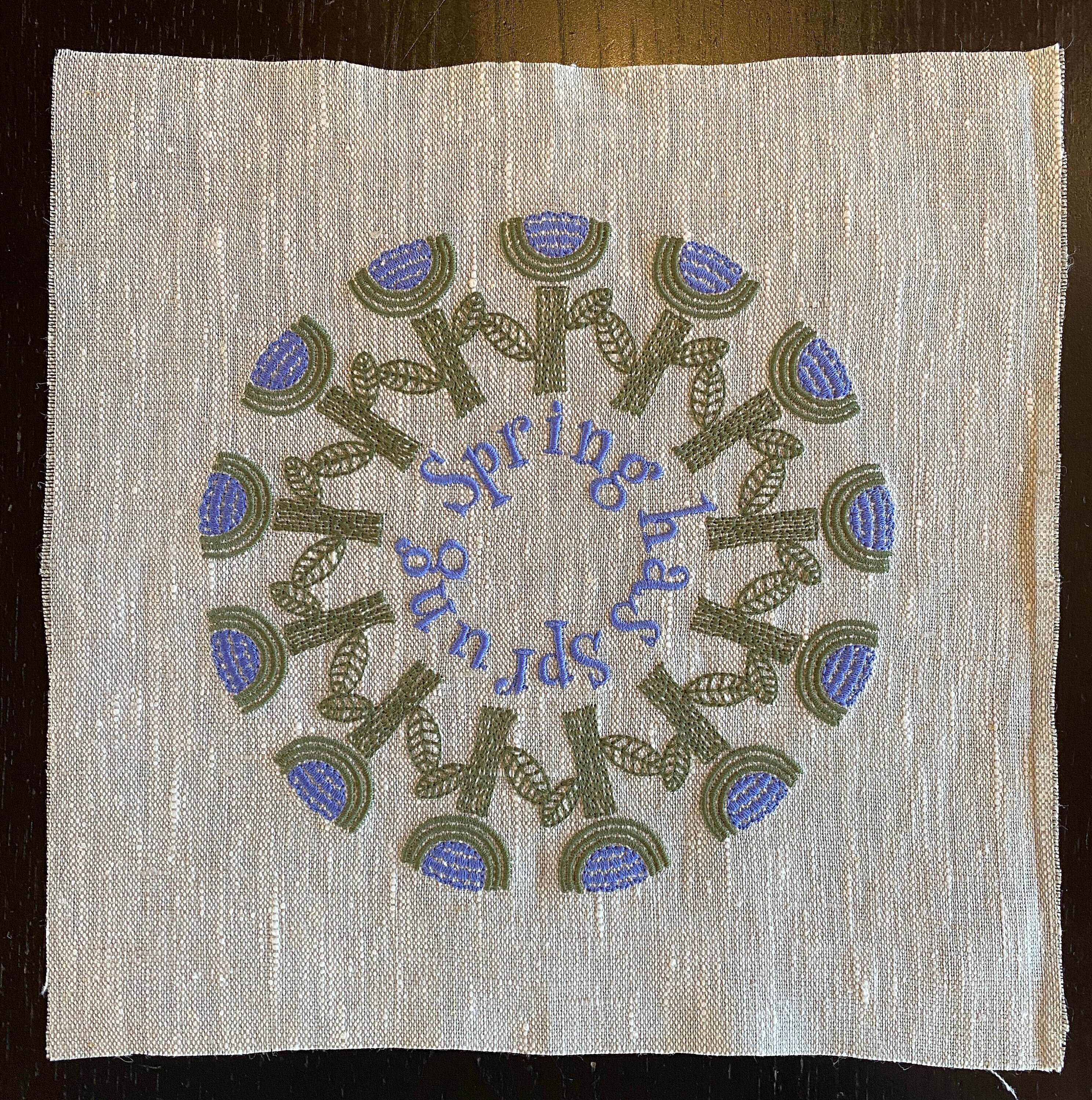 Beautiful Motif - Single Design - Circle of Stylistic, Retro Flowers ...