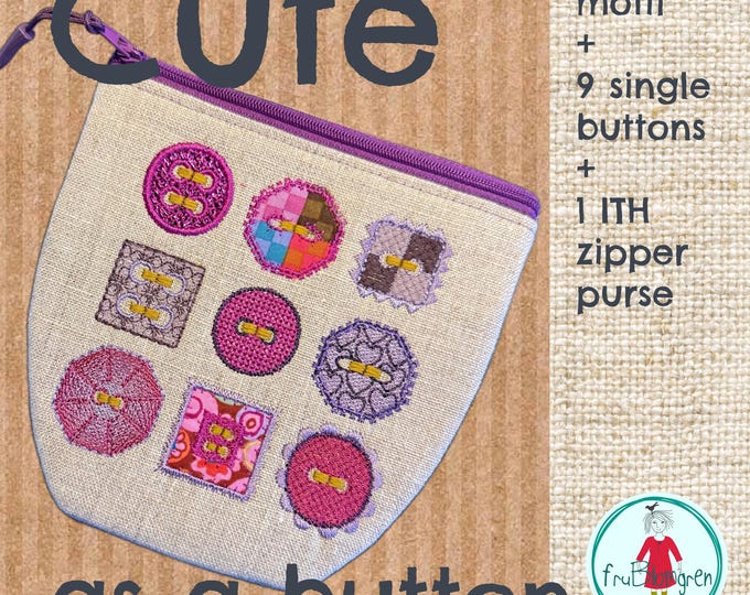 Embroidered Buttons - Machine Embroidery Designs | Small Hand drawn, Versatile Motifs