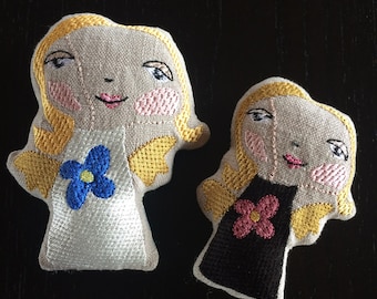 Angel Ingalil - Little soft every-day angel ITH, Machine embroidery design for 4 different angels in two sizes. Instant Download
