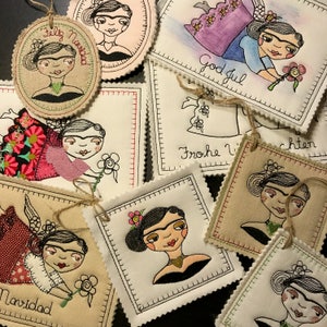 Big Bundle - Design Pack con tutte le carte Frida ITH - 3 al prezzo di 2, 14 design diversi, blackwork, appliqué e misti