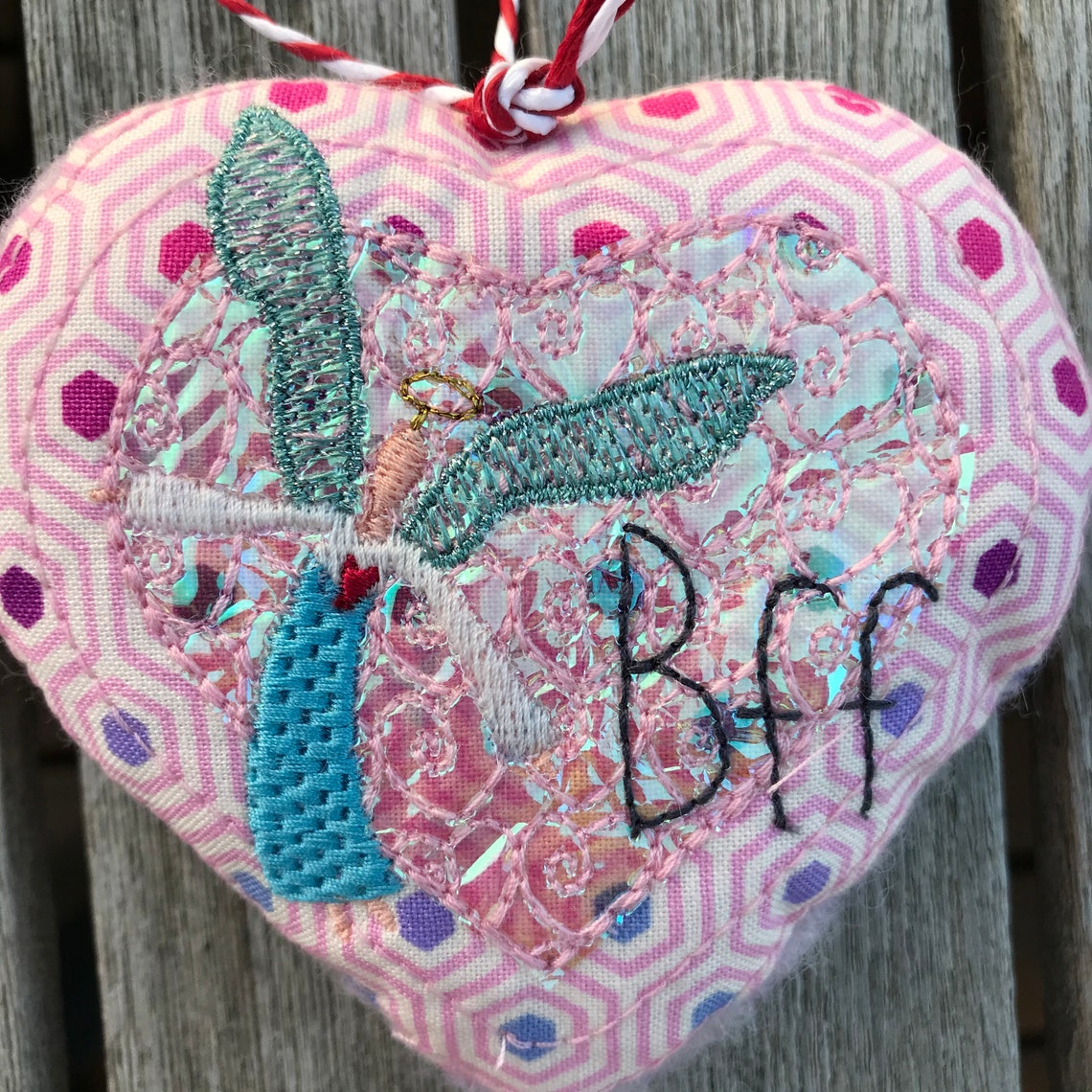 Ith hearts bff 6 cute machine jessecmault designs heart  etsy