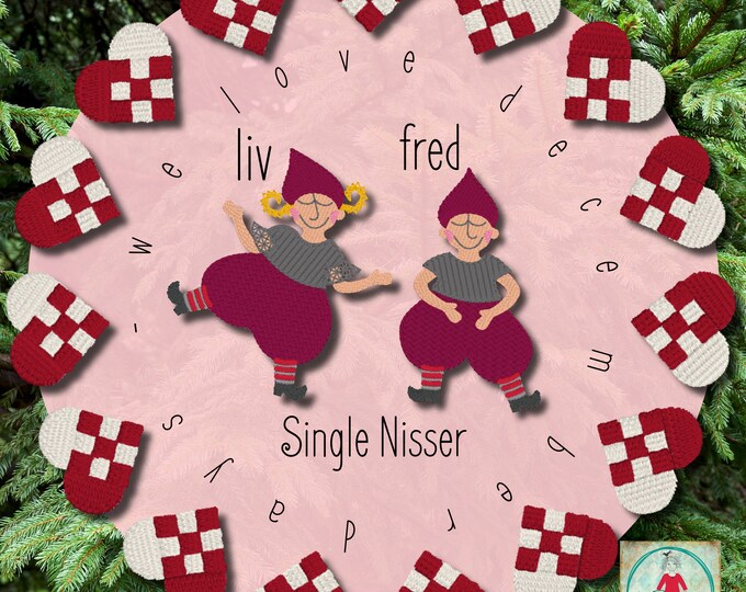 Christmas designs for your embroidery machine, December Days no. 1, My Nisser (… elves) 'LIV’ and ‘FRED’