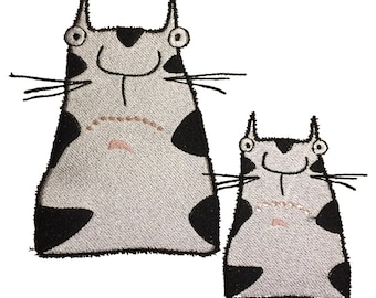 Whimsy EDE - the coolest cat - Machine Embroidery Design - three versions and the awesome motive 'Like Mother Like Daughter'