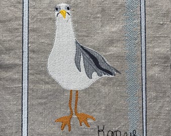 Mr. Seagull, a nice handsome SEAGULL Machine Embroidery design - fill or appliqué - fits the 5 x 7 hoop, 2 designs - a true story bird...