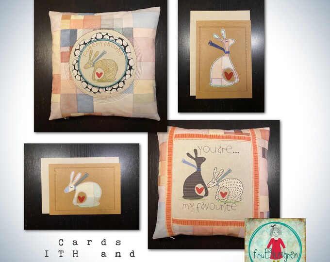 Bunny Time - Sweet, simple, sew much fun with these ITH cards, single bunnies and motifs for Spring, Easter and Bunny Lovers - a lot of fun