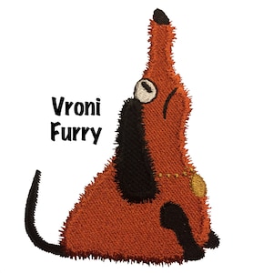DOGS - VRONI the Sausage dog in four versions and the large motive: Waiting for the last treat - Machine Embroidery - Instant Download
