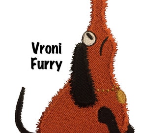 DOGS - VRONI the Sausage dog in four versions and the large motive: Waiting for the last treat - Machine Embroidery - Instant Download