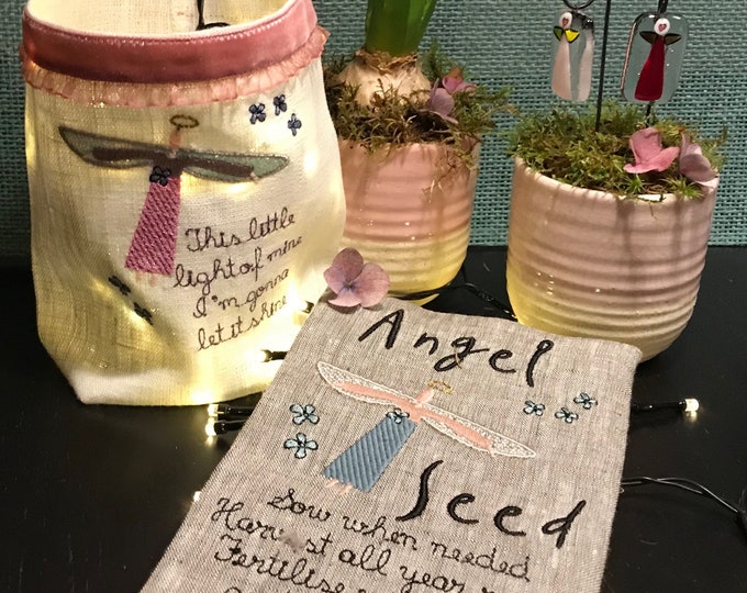 ANGEL MOMENTS - An Angel a Day - December 1st in fruBlomgren's Christmas Event 2018 - make beautiful gifts e.g. Angel Seed or a light bag