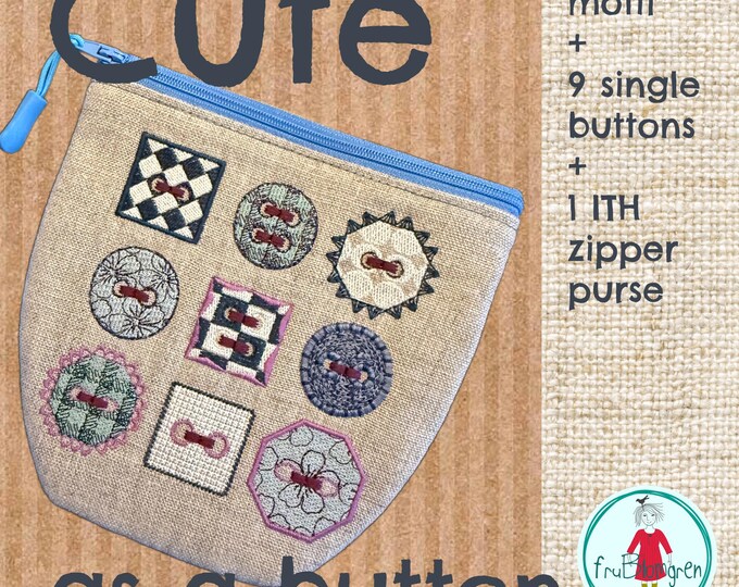 Embroidered Buttons - Machine Embroidery Designs | Small Hand drawn, Versatile Motifs