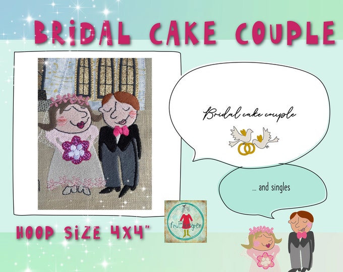 Bridal Cake Couples ... as a couple and to mix - Make cute wedding creations with my 4x4" Bride and Groom - they are up for some fun