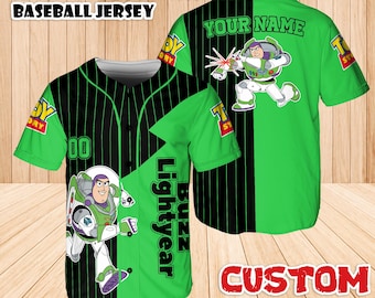 Camiseta de béisbol personalizada de Buzz Lightyear, camiseta personalizada de Space Ranger, atuendo grupal de Toy Story Land, viaje familiar a juego de Disney