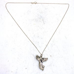 Schube Manufacturing Sterling Silver Angel Pendant Necklace image 6