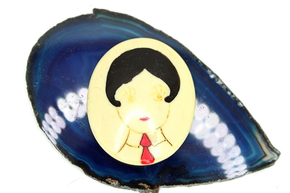 1930's/40's Celluloid Flapper Brooch